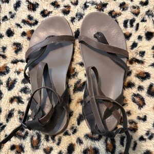 Chaco black and gray  Leather Strappy Sandals